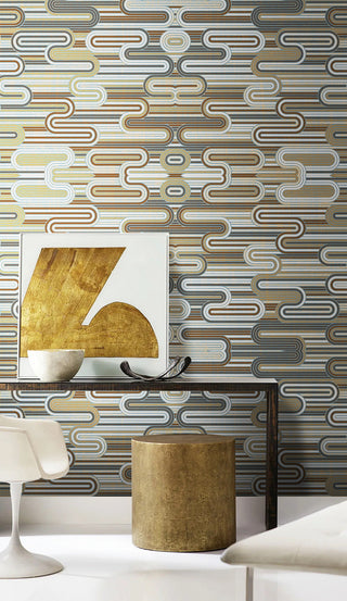 Geometric Cascade Wallpaper Mural-GraffitiWallArt