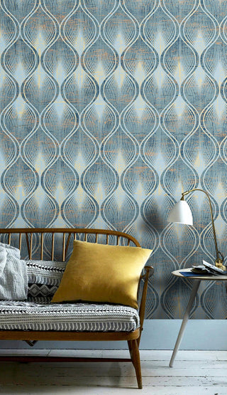 Geometric Cone Pattern Wallpaper Mural-GraffitiWallArt