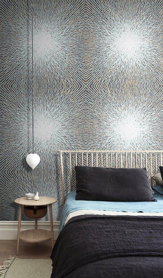 Geometric Lights Glow Wallpaper Mural-GraffitiWallArt