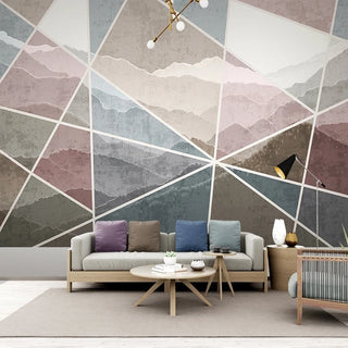 Geometric Line Wallpaper for Home Wall Decor-GraffitiWallArt