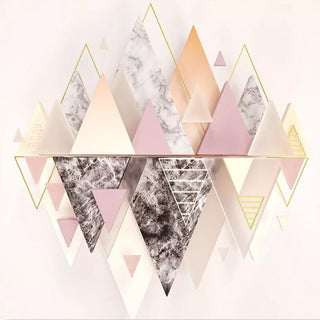 Geometric Mountains Triangle Wallpaper for Home Wall Decor-GraffitiWallArt