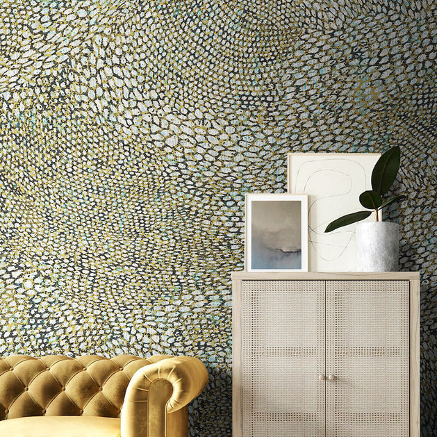 Geometric Pebbles Wallpaper Mural-GraffitiWallArt