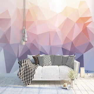 Geometric Pink and Purple Wallpaper for Home Wall Decor-GraffitiWallArt