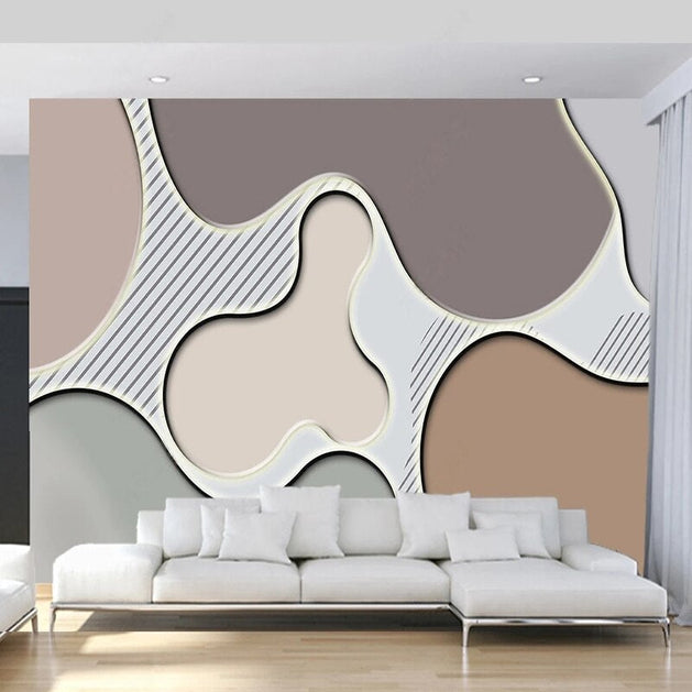Geometric Shapes Wallpaper for Home Wall Decor-GraffitiWallArt