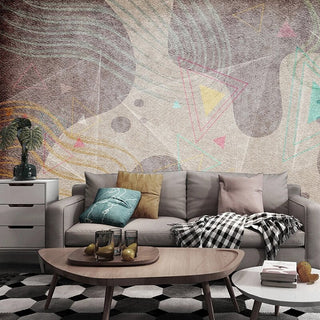 Geometric Shapes Wallpaper for Home Wall Decor-GraffitiWallArt