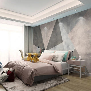 Geometric Shapes Wallpaper Mural: Transform Your Space-GraffitiWallArt