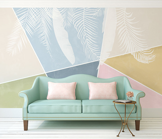 Geometric Soft Colours Wallpaper Murals-GraffitiWallArt