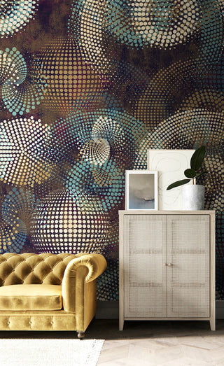 Geometric Swirls Kingdom Wallpaper Mural-GraffitiWallArt