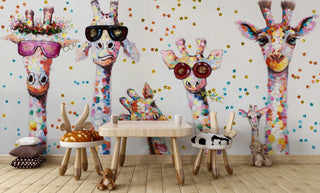 Giraffe Wallpaper Mural: Transform Your Space-GraffitiWallArt