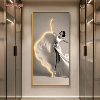 Girl Dance Art LED Wall Lamp for Interior Decoration-GraffitiWallArt