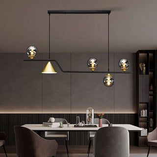 Glass Ball Chandelier: Elegant Lighting for Kitchen-GraffitiWallArt