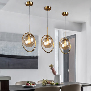 Glass Ball Chandelier: Elegant Pendant Lamp Light-GraffitiWallArt