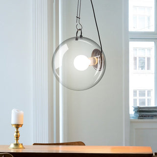 Glass Globe LED Hanging Light Chandelier-GraffitiWallArt