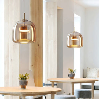 Glass LED Pendant Hanging Lamp For Dining Room-GraffitiWallArt