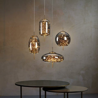 Glass Net Long Line Pendant Chandelier Lights-GraffitiWallArt