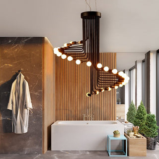 Globe Chandelier: Stunning Lighting Fixture-GraffitiWallArt