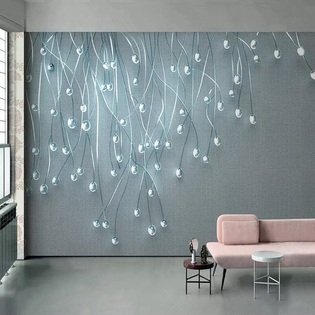 Glow Particles Wallpaper Mural: Elevate Your Décor-GraffitiWallArt