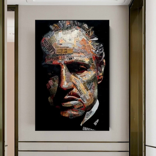 Godfather Canvas Art Poster | Godfather Abstract Canvas Poster-GraffitiWallArt