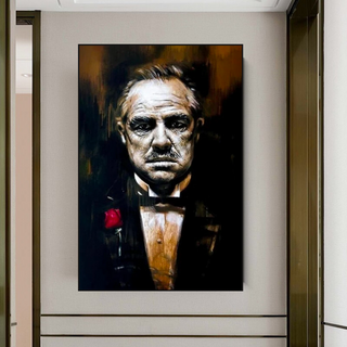 Godfather Canvas Art Poster | Godfather Abstract Canvas Poster-GraffitiWallArt