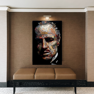 Godfather Canvas Art Poster | Godfather Abstract Canvas Poster-GraffitiWallArt