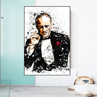 Godfather Canvas Art Poster | Godfather Abstract Canvas Poster-GraffitiWallArt