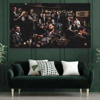 Godfather Scarface Character Wall Art: Movie Enthusiasts-GraffitiWallArt