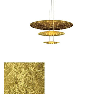 Gold Foil Brushed Nickel Lobby Chandelier-GraffitiWallArt