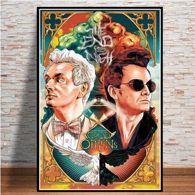 Good Omens Canvas Poster Wall Art - A Divine Masterpiece-GraffitiWallArt