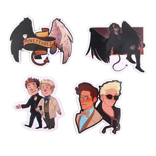 Good Omens Stickers – Unique Designs for Fans-GraffitiWallArt