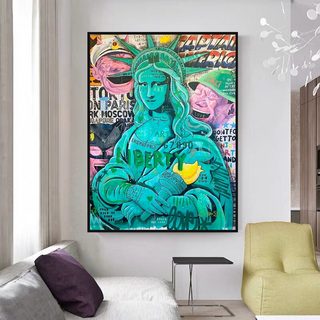 Graffiti Art Sculpture Statue Of Liberty Canvas Wall Art-GraffitiWallArt