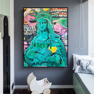 Graffiti Art Sculpture Statue Of Liberty Canvas Wall Art-GraffitiWallArt