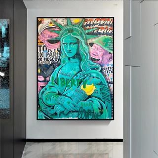 Graffiti Art Sculpture Statue Of Liberty Canvas Wall Art-GraffitiWallArt