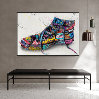 Graffiti Artwork Sneakers Canvas Wall Art-GraffitiWallArt