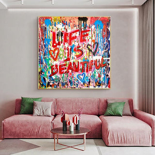 Graffiti Follow Your Dreams Canvas Wall Art-GraffitiWallArt