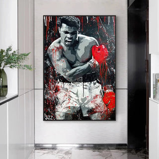 Graffiti Muhammad Ali Boxing King Sports Posters Prints Abstract Canvas Painting Wall Picture for Living Room Home Wall Cuadros-GraffitiWallArt