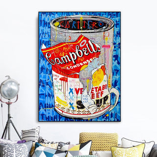 Graffiti Pop Art Canvas Panting for Room Tomato Soup Poster Wall Art Painting Abstract Picture Modern Living Room Home Decor-GraffitiWallArt