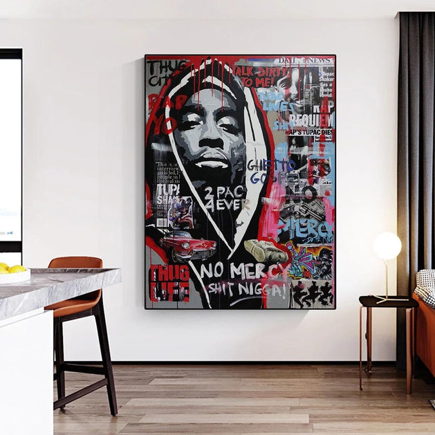 Graffiti Pop Art Singer Hip Hop Canvas Wall Art-GraffitiWallArt