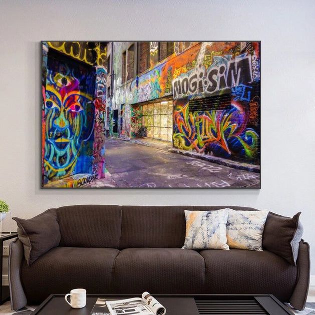 Graffiti Stairs Canvas Wall Art-GraffitiWallArt