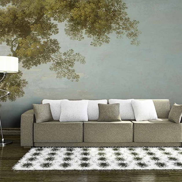 Green in Morning Shadow – Tree Wallpaper Murals-GraffitiWallArt