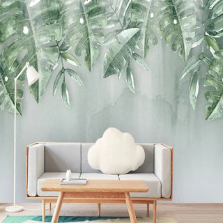 Green Leaf Wallpaper for Home Wall Decor-GraffitiWallArt