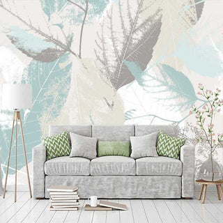 Green Shade Leaves Wallpaper for Home Wall Decor-GraffitiWallArt