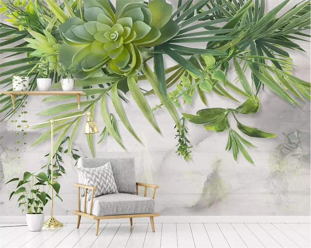 Greenery Wallpaper Mural: Effortless Nature-Inspired Beauty-GraffitiWallArt