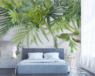 Greenery Wallpaper Mural: Effortless Nature-Inspired Beauty-GraffitiWallArt