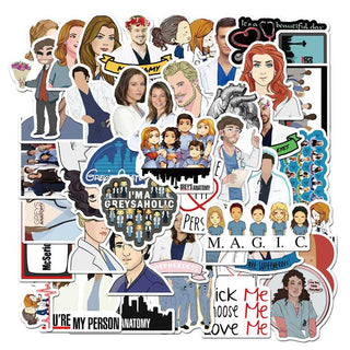 Grey Anatomy TV Series Stickers Pack - Famous Waterproof Bundle-GraffitiWallArt