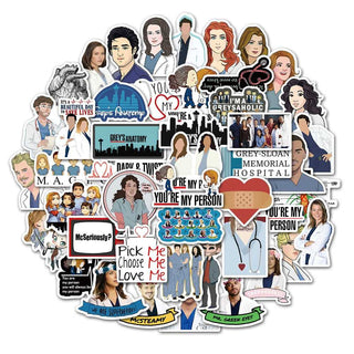 Greys Anatomy Sticker Pack - Famous Bundle with Waterproof-GraffitiWallArt