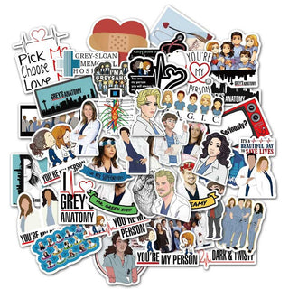 Greys Anatomy Sticker Pack - Famous Bundle with Waterproof-GraffitiWallArt