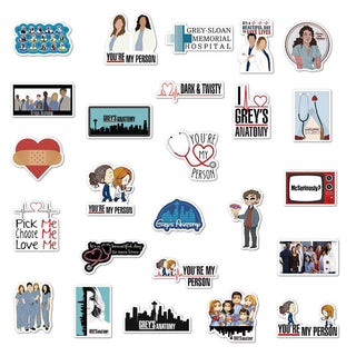 Greys Anatomy Sticker Pack - Famous Bundle with Waterproof-GraffitiWallArt