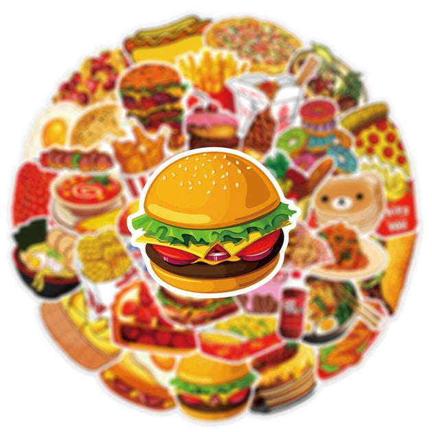 Hamburger Fries Stickers Pack - Famous Bundle Stickers-GraffitiWallArt