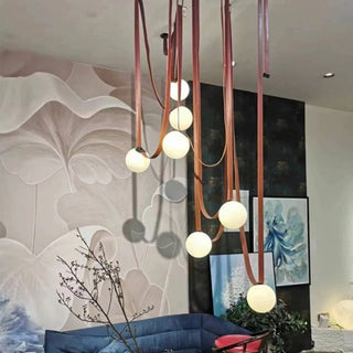 Hanging Belt Globes Chandelier-GraffitiWallArt