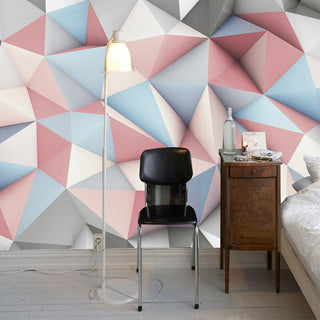 Harmonic Fusion: Geometric Shapes Wallpaper-GraffitiWallArt